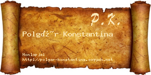Polgár Konstantina névjegykártya